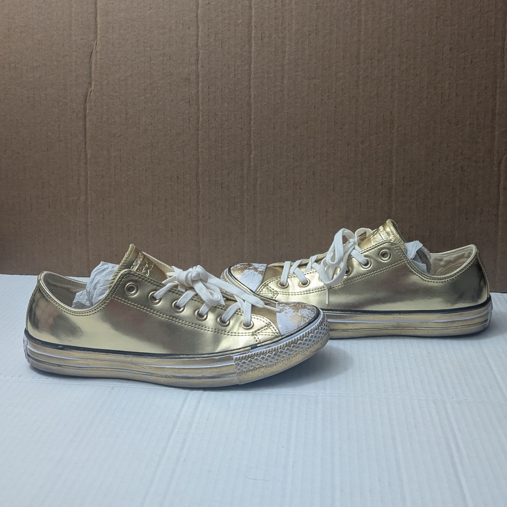 Converse All Star Women's Sneakers Size 10 Synthetic Gold - Picture 9 of 10